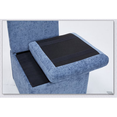 Chaise de salle à manger rembourrée en lin avec roulettes et espace de rangement - ensemble de 2, alliant confort et commodité pour une salle à manger moderne