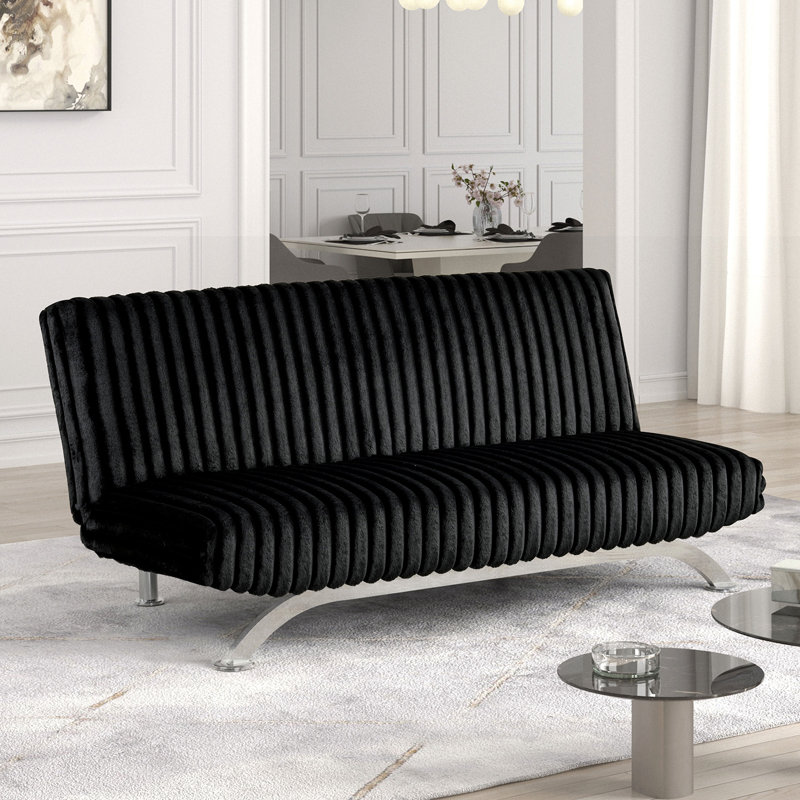 Beasha Convertible Sofa, Black