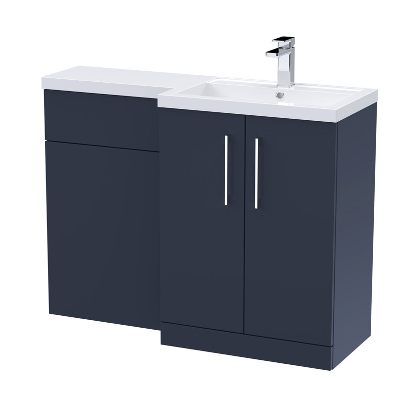 Arno Toilet & Basin Unit, Midnight Blue