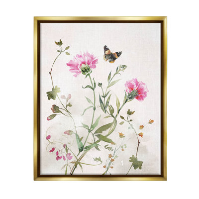 «Fluttering Butterfly Garden Blooms» par Nina Blue - impression sur toile