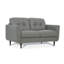 Causeuse à accoudoirs carrés en faux cuir 59 po Bove-328570307