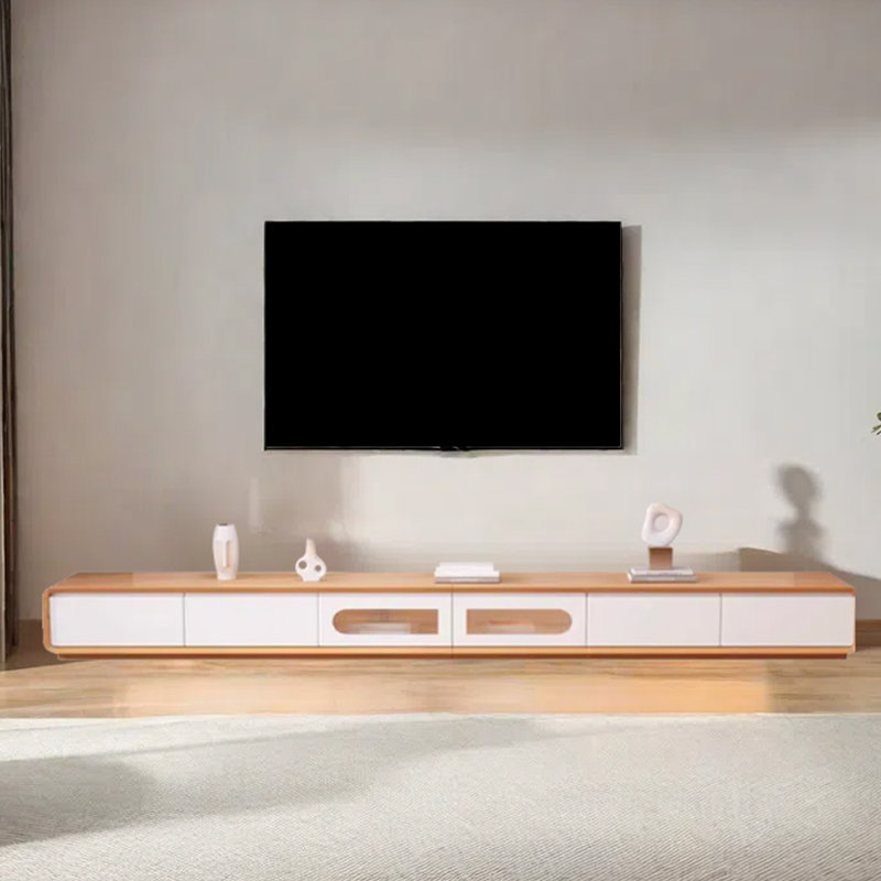 Log style simple design sense TV cabinet,  118.11"