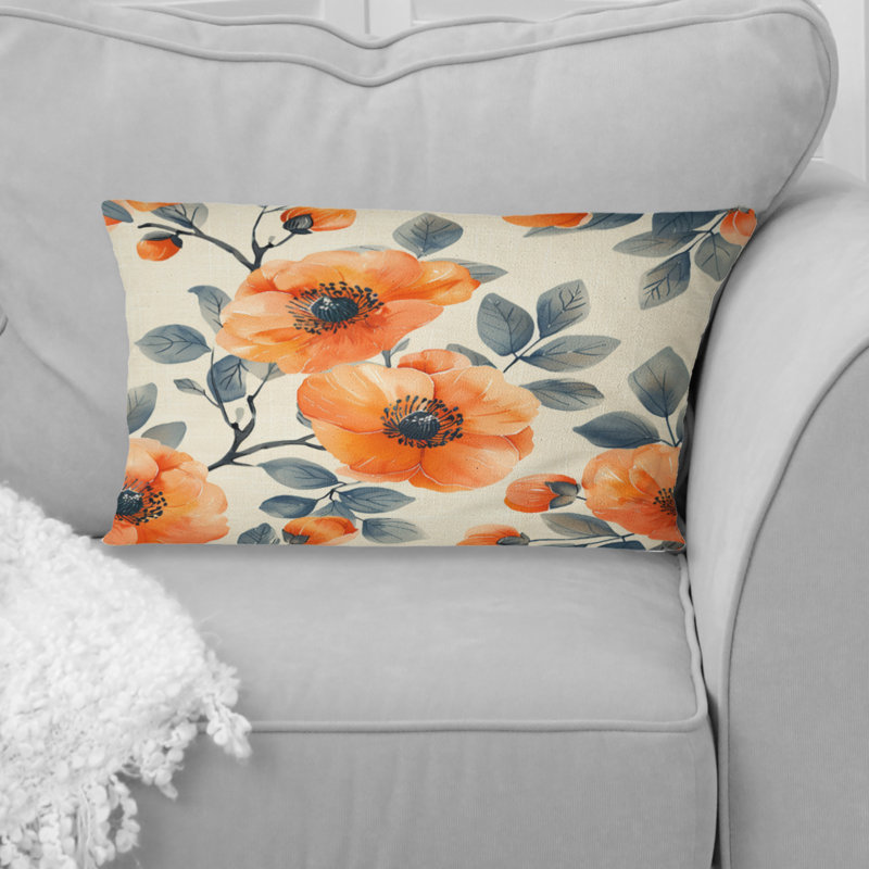 Floral Retro Harmony III - Coussin lombaire rétro Floral