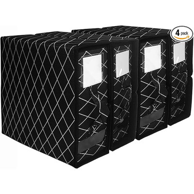 Boîte de rangement pliable en lin pour 2 pièces de 4 pièces