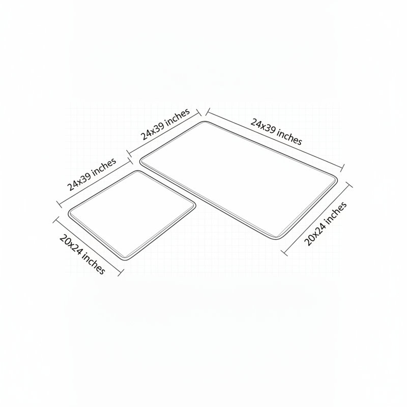 Ensemble de tapis de bain en coton 2 pièces Neutral Modern