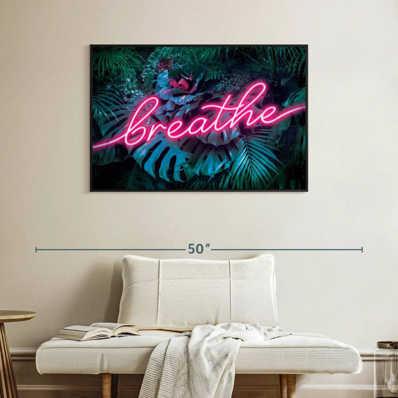 Tergel Breathe Typography, 27" H x 40" W