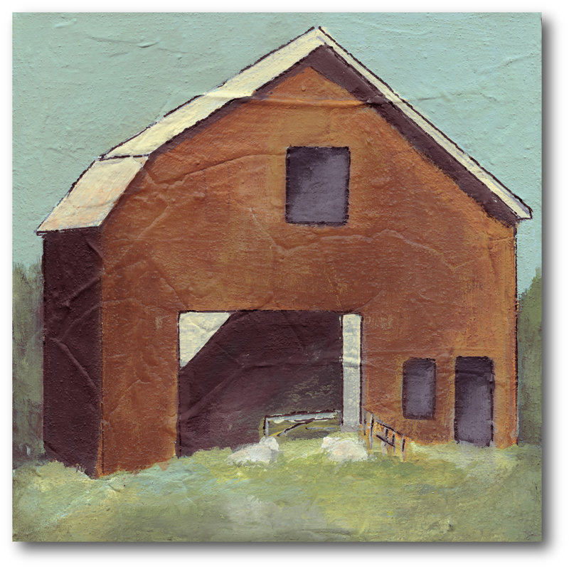 Grange brun, reproduction d’art sur toile
