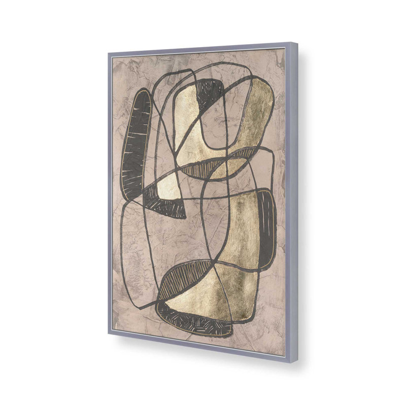 «Interaction II» par June Erica Vess, reproduction d'art sur toile, H 16 po x l 12 po, Argent argent