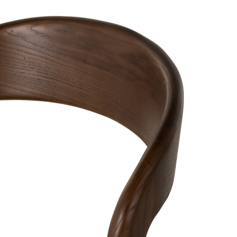Chaise en cuir Kayla, Cuir fleur Sonoma Coco, Noyer