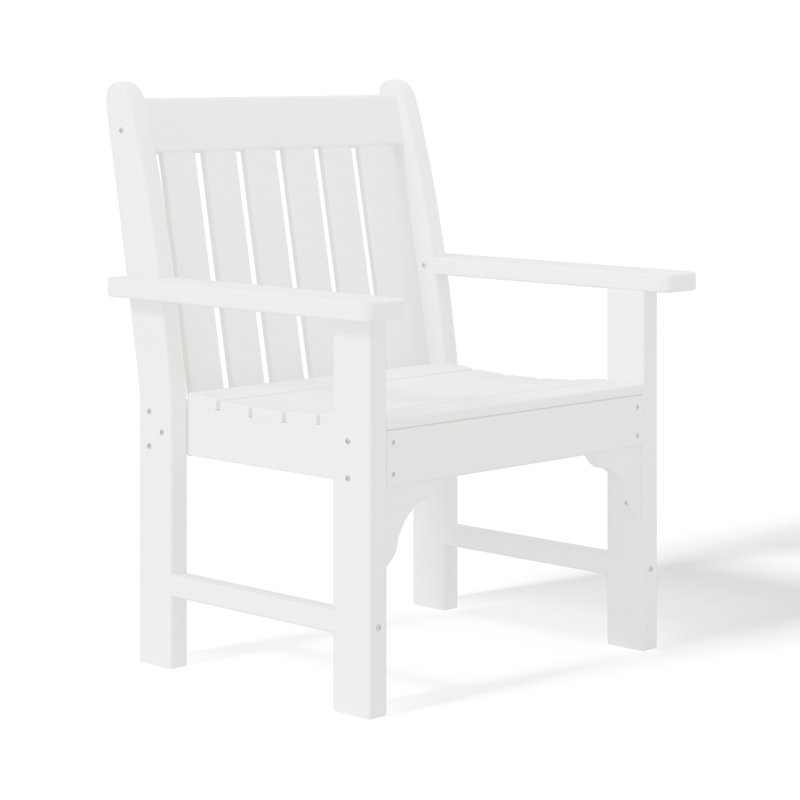 Laguna Garden HDPE All Weather Arm Chair, White