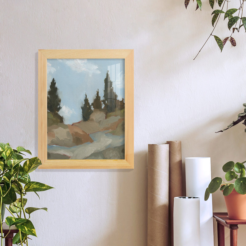 West Fourche Trail II sur papier, H 11 po x l 9 po x P 1 po, Naturel