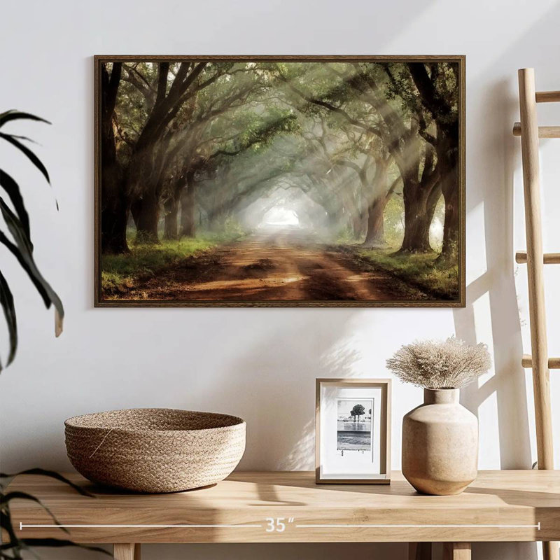Evergreen Plantation, 25 po x 17 po, Cadre flottant noyer