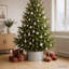 vidaXL Christmas Tree Skirt Cone-shaped Silver Plastic Christmas Tree Collar-136070687
