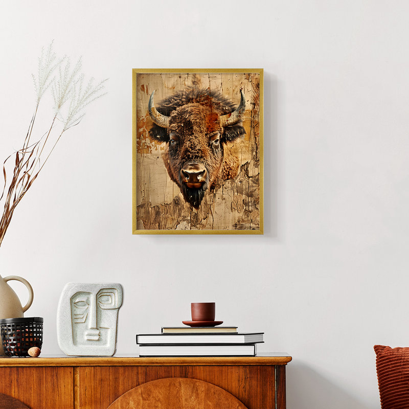 "ANIMALS Series CDL XXXIX" par J Paul, Doré, H 15 po x l 12 po