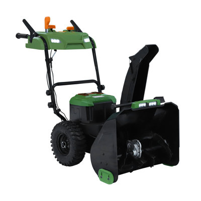 24" Snow Blower, Battery Powered with Two 56V 6.0AH Batteries for Sidewalks