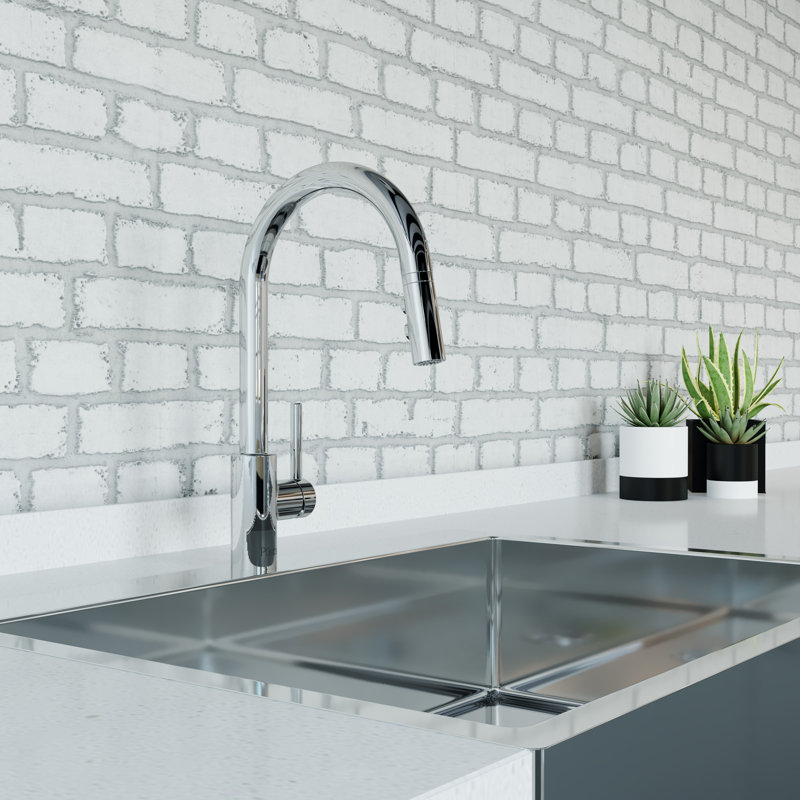 Stellen Pull Down Single Handle Kitchen Faucet, Stainless Steel