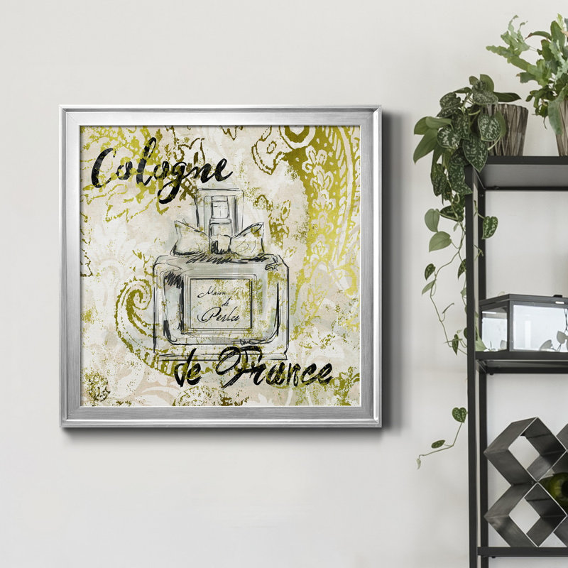 Eau de cogne de France, reproduction d'art sur toile, H 22,5 po x l 22,5 po x P 1,5 po, Toile encadrée argentée