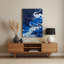 Art abstrait abstrait en métal bleu 6-678756681