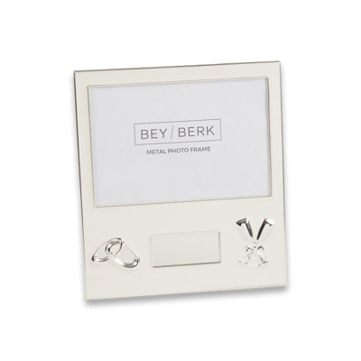White, Silver Metal Picture Frame