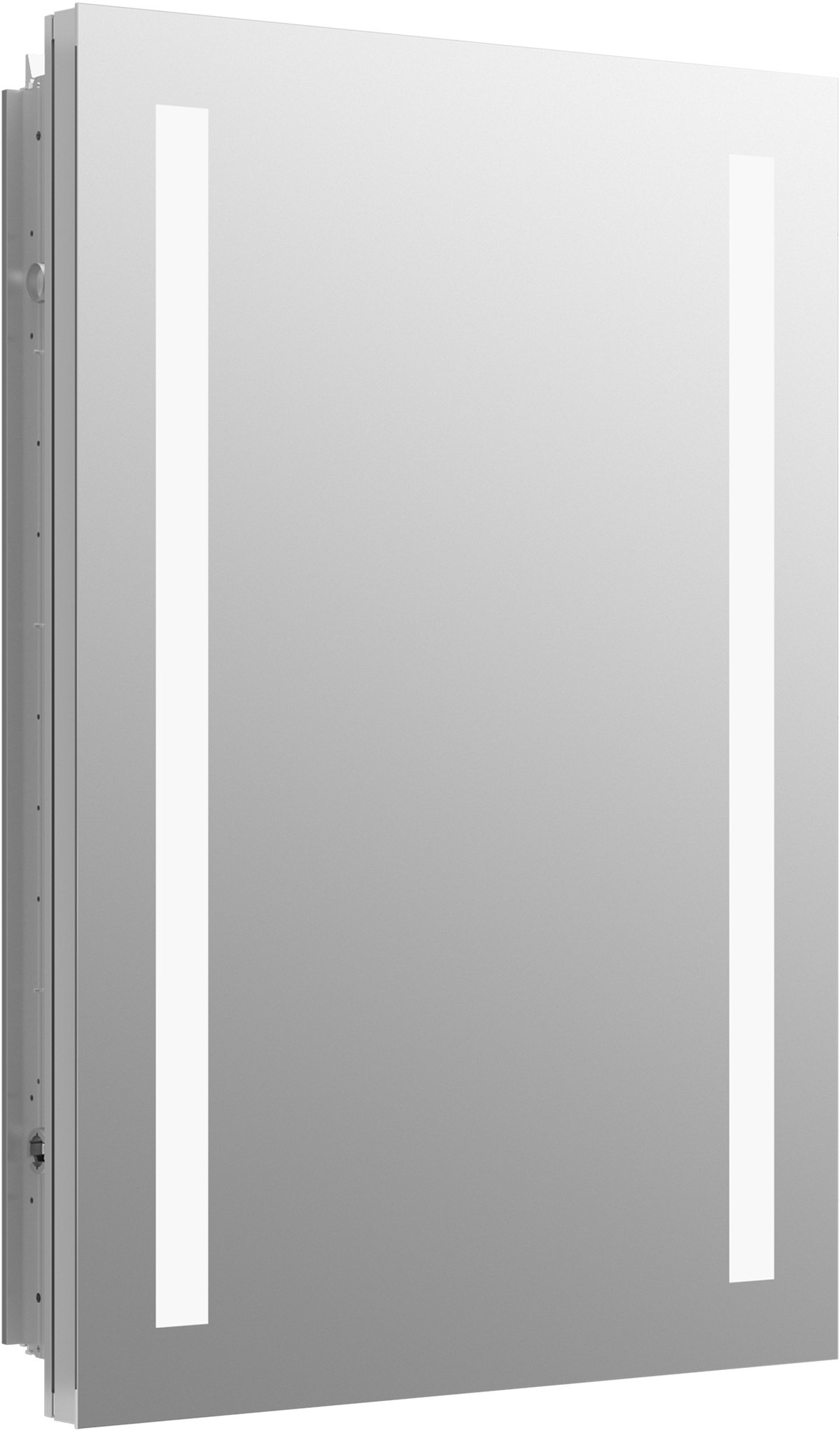 KOHLER Verdera® Aluminum Single-Door Lighted Mirror Medicine Cabinet ...