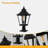Black Aluminum Outdoor Floating Light