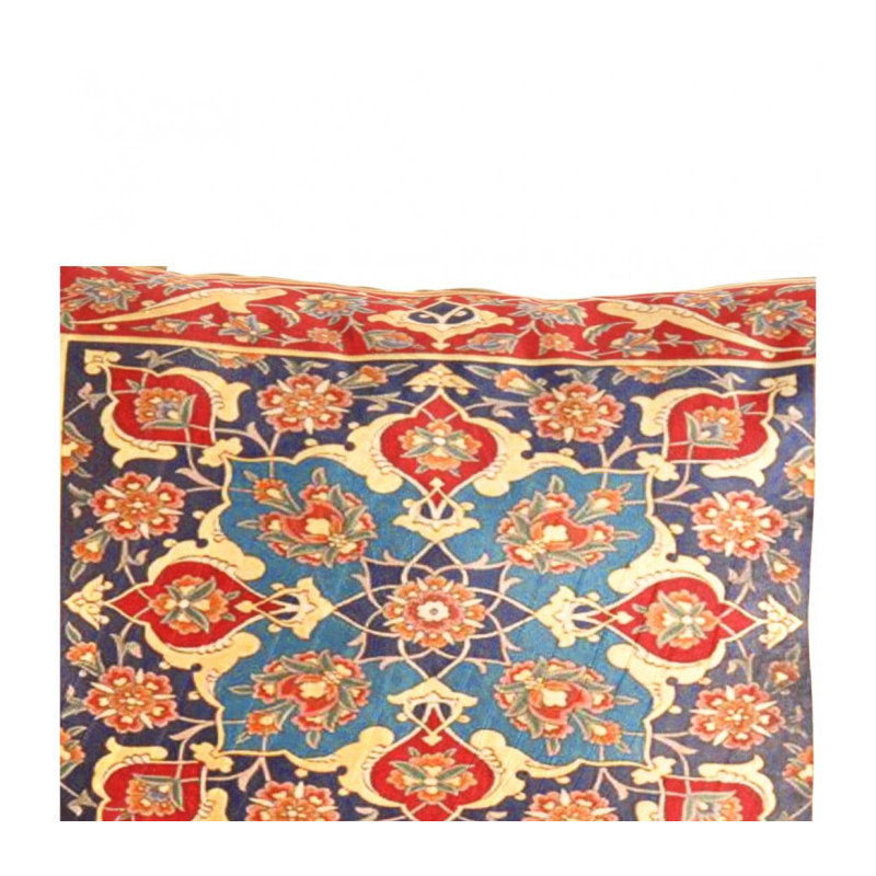 Square Pillow Cover & Insert, Rectangle, 16"H x 24"W, Red/Blue/Beige
