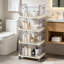 Chariot de rangement roulant à 4 niveaux avec bacs pliables amovibles, tour de rangement modulaire en plastique avec roues verrouillables pour la salle de bain, la salle de lavage, la chambre à coucher, la cuisine, le placard et le bureau-742595739