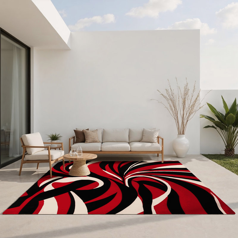 Tapis intérieur et extérieur Sinister Edge, Rectangulaire 8 pi x 10 pi