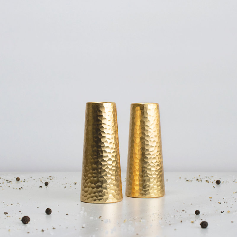 Ensemble salière et poivrière Nouvelle Collections, Or