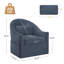Fauteuil d'appoint demi-tonneau pivotant 30,3 po Martha-1599092307