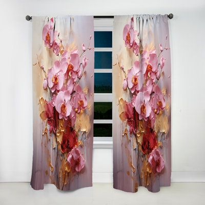 Orchid Elegance Dream I - Orchid Curtain - Velvet Room Darkening - 1 Panel