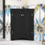 Armoire de rangement de coin de salle de bain en bois avec tablettes réglables, conception triangulaire pour petits espaces-408960420