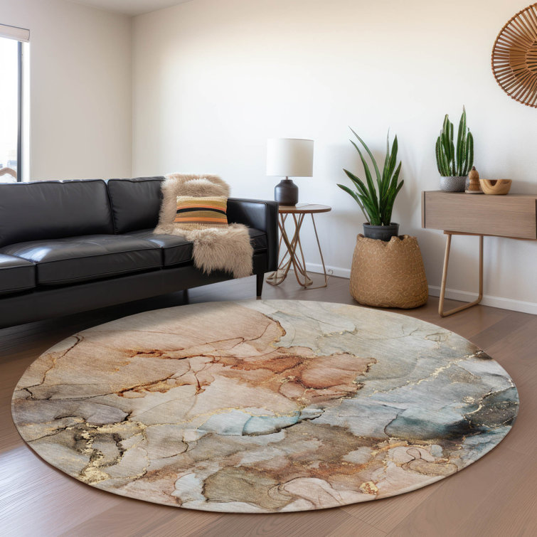 Premium Machine Washable Cerrito AMF520 Beige Rug