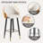 28.7" Seat Height Upholstered Modern Bar Stool With Back And Metal Legs For Kitchen, PU Leather Bar Height Bar Stools Set Of 2-1321657069