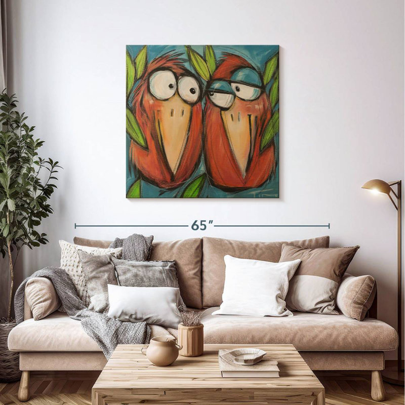 Brampt Flirting Love Birds, 39" H x 39" W