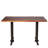 L47.24Xw23.62X1.57Thick Table Top And 2 H27.7 Cast Iron Table Base With "I" Type Table Feet , Table Leg Black