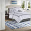 Ensemble de literie 8 pièces élégant, édredon en polyester, design transitionnel, parfait pour la décoration de chambre à coucher