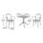 Farrah Square 2 - Person 60" Long Bistro Set-1201867505