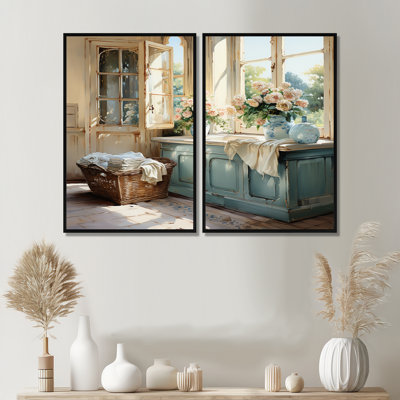 Laundry Room French Vintage I - Décoration murale moderne blanche