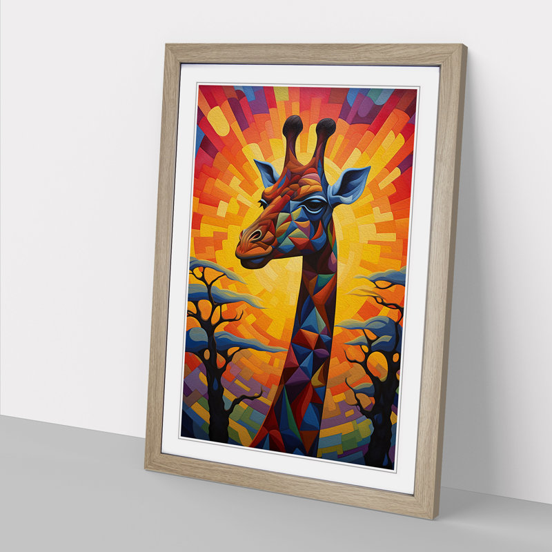 Single Picture Frame Print on Wood, 46cm H x 34cm W x 2cm D, Oak