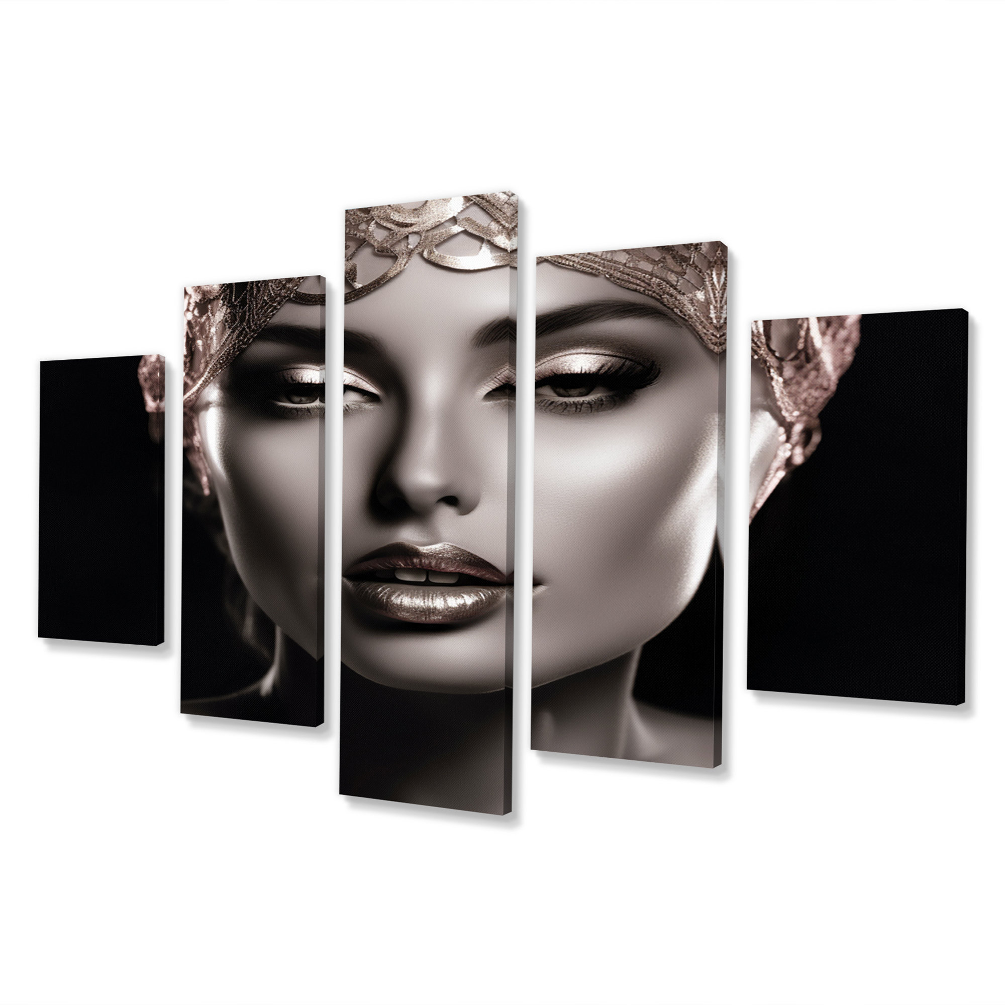 Mercer41 Portrait Of Pink Vintage Glamour Model Fashion Wall Art