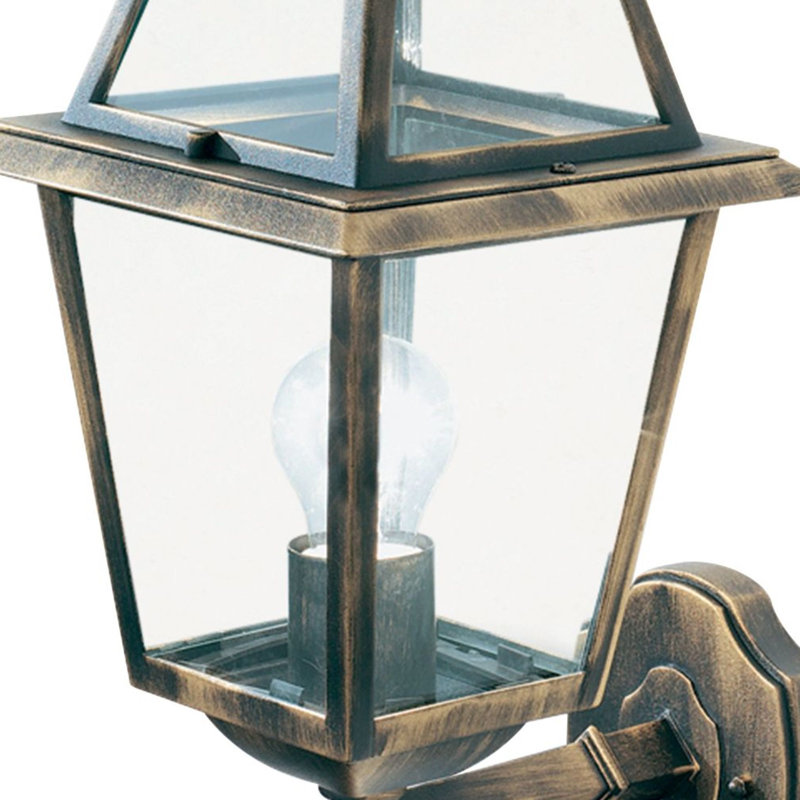 Carrico 50cm H Frosted Glass Outdoor Wall Lantern