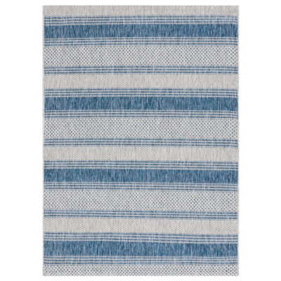 Johana Looped Grey/Navy Indoor/Outdoor Rug