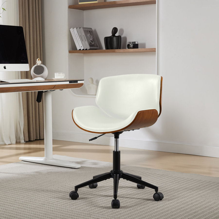 Serenada Faux Leather Mid-Century Office Chair