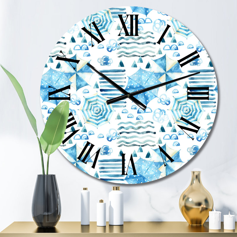 Soleil vacances avec soleil vagues d'eau et parasol III, Petit