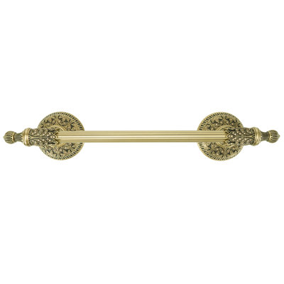 HAMPTON CRYSTALIZED 30" TOWEL BAR; DECORATED WITH LIGHT COLORADO TOPAZ SWAROVSKI CRYSTALS; BURNISHED BRASS FINISH