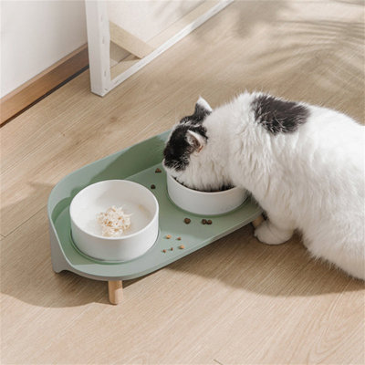 Mangeoire double pour animaux Bone China