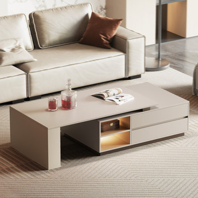 Buckwell Extendable Coffee Table with Sensor LED Lights & Storage Drawers by Orren Ellis
