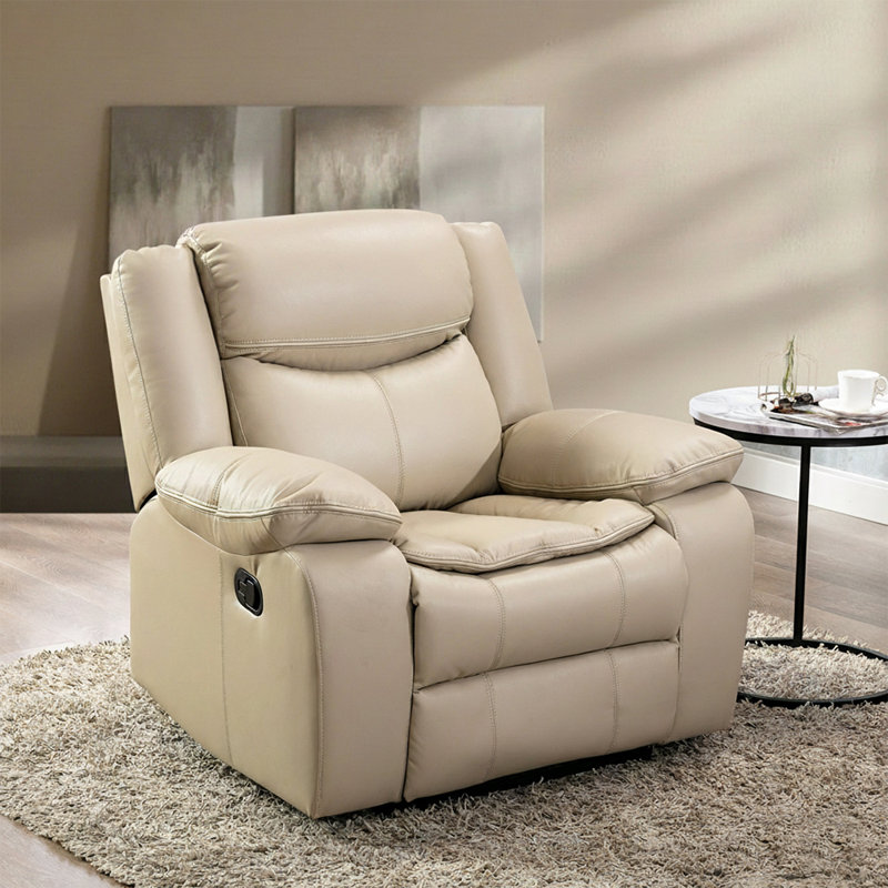 Fauteuil inclinable manuel respirant en cuir
