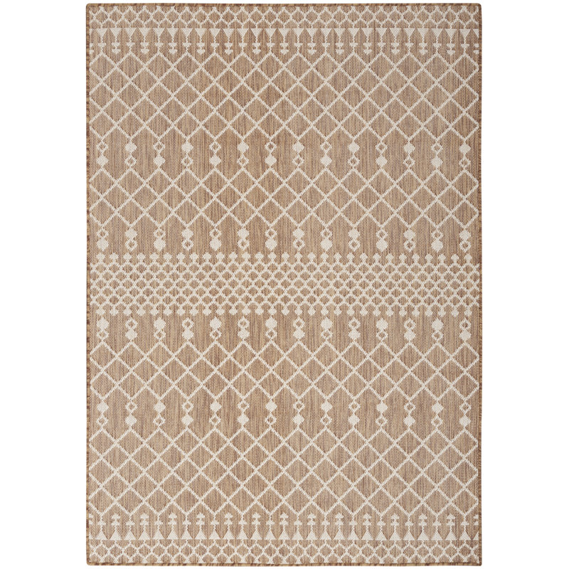 Robbs Rectangle Indoor/Outdoor Area Rug, Rectangle 6' x 9', Jute